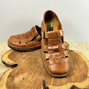 Josef Seibel Men's Brown Leather Sandals‎